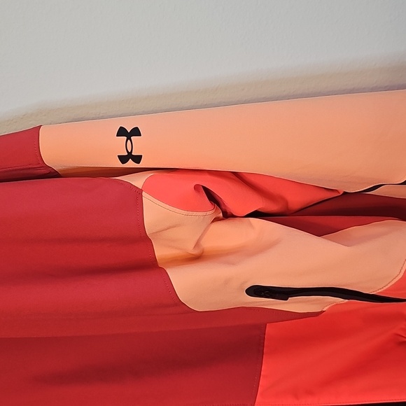 Under Armour Red Orange Windbreaker Jacket Size Medium Style 1374889 - Picture 2 of 9